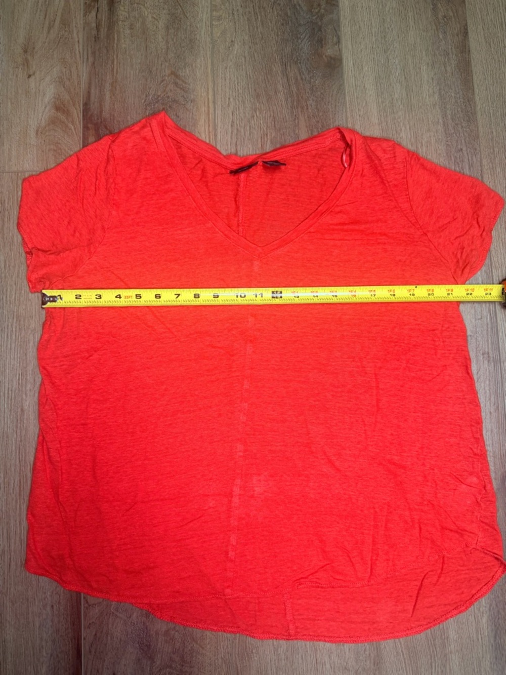 Red Linen Top 1X Lightweight Breathable V-Neck Tahari Minimalist Coastal Relaxed - Picture 7 of 8